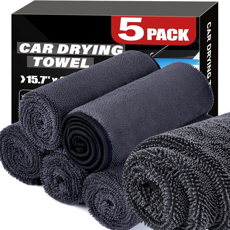 Microfiber Towel Detailing - 1/5pcs Heavy-Duty Car Towel 1200GSM Super-Absorption