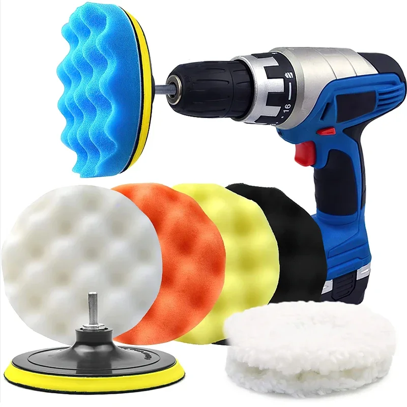 Polish Pad Set Buffer - New 8Pcs Car Polishing Pads Kit