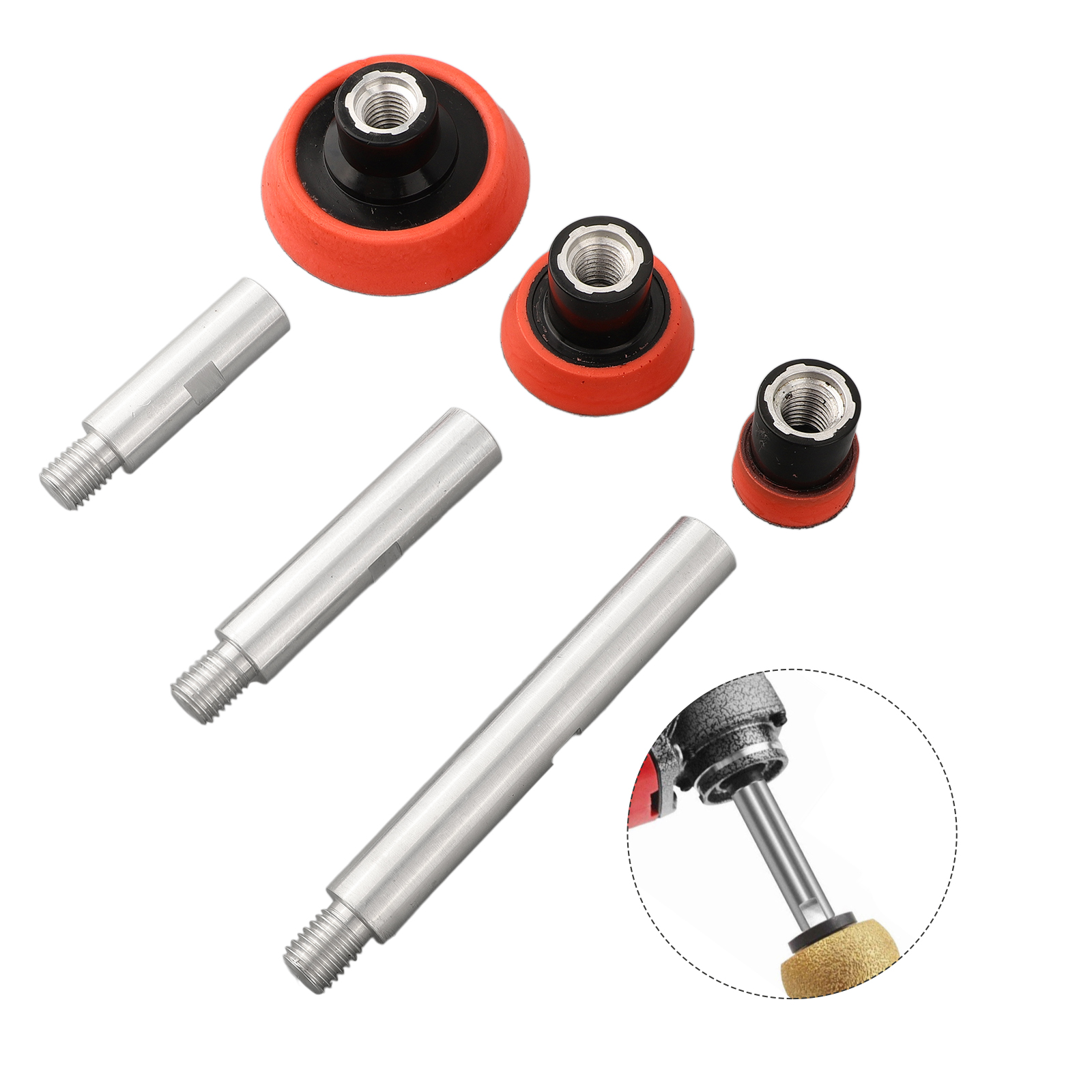 Polish Pad Set Buffer - M14 Thread Polisher Extension Shaft Set
