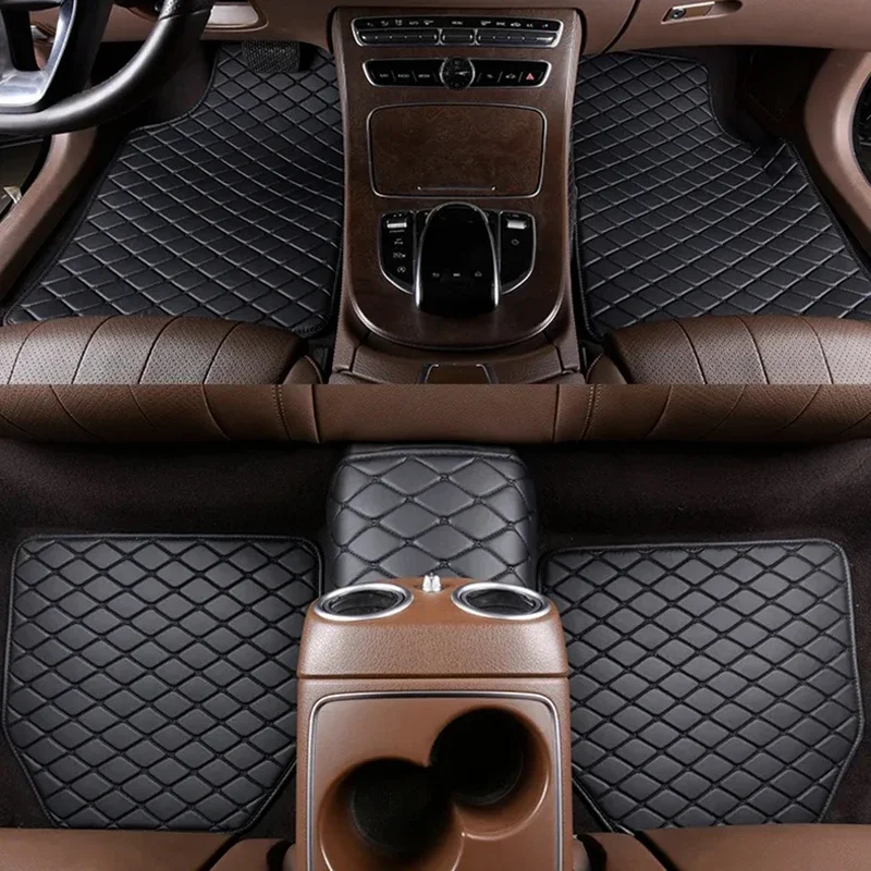 Car Floor Mats 5Pcs PU Leather - Leather Cleaner Interior ulasan dan harga