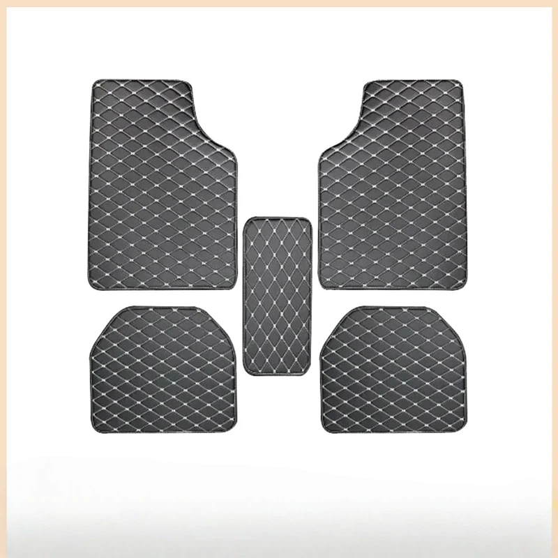 Car Floor Mats 5Pcs PU Leather - Leather Cleaner Interior ulasan dan harga