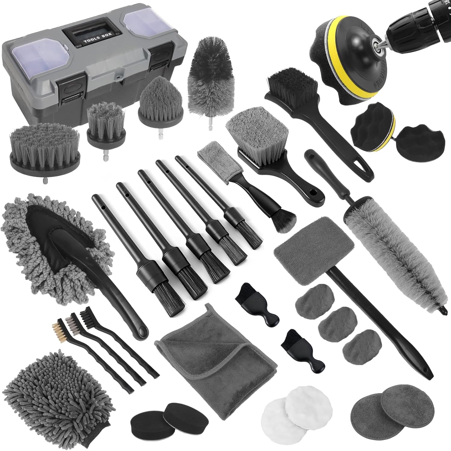 Car Detailing Kit, 36Pcs Profe - Interior Detailing Kit ulasan dan harga