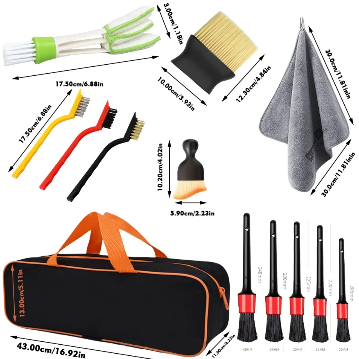 1-15Pcs Car Cleaning Detailing - Dirt Brush Interior ulasan dan harga