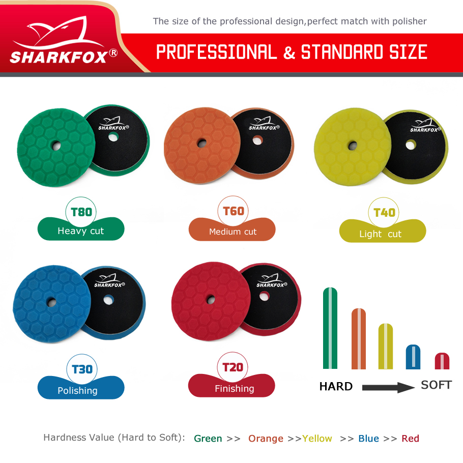 Sharkfox 5 pieces/set 5 Inch(1 - Polish Pad Set Buffer ulasan dan harga