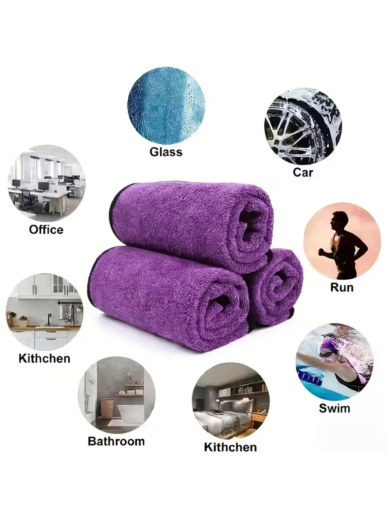 10-Pack Double-Sided Coral Vel - Microfiber Towel Detailing ulasan dan harga