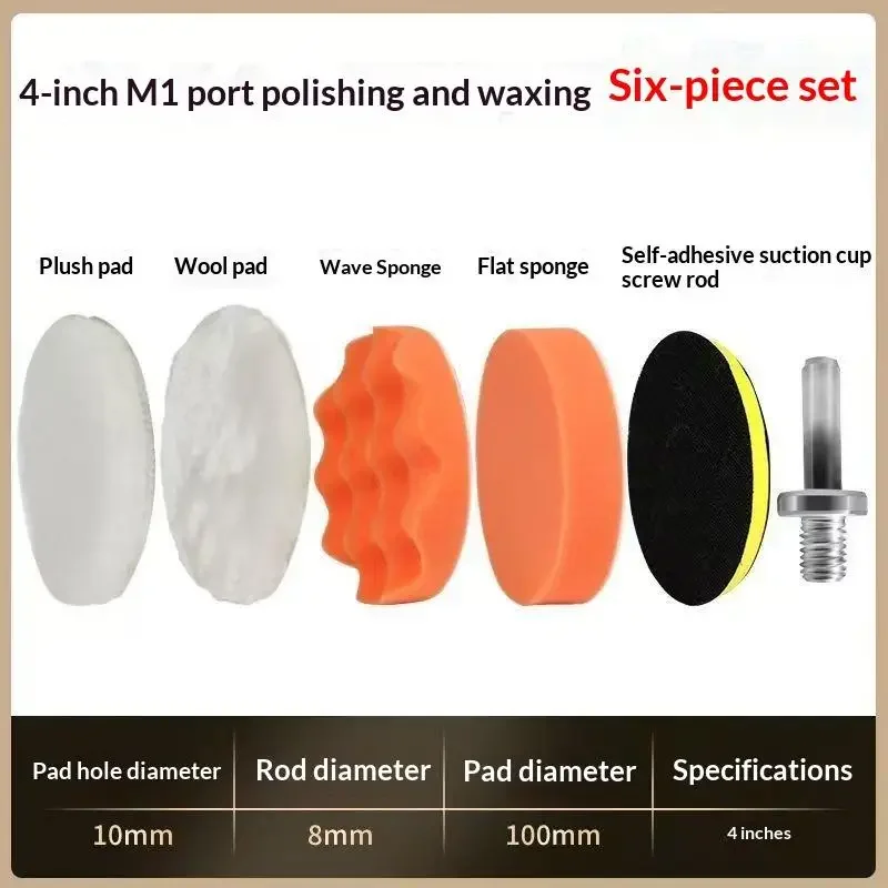 6Pcs Foam Pad Buffer Kit Polis - Polish Pad Set Buffer ulasan dan harga